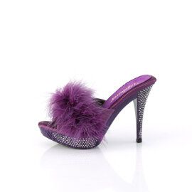 Fabulicious ELEGANT-401F Plateau Pantoletten Kunstleder Lila