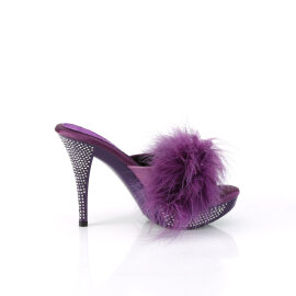 Fabulicious ELEGANT-401F Plateau Pantoletten Kunstleder Lila