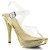 Fabulicious ELEGANT-408 Plateau Sandaletten Chrom Clear Gold
