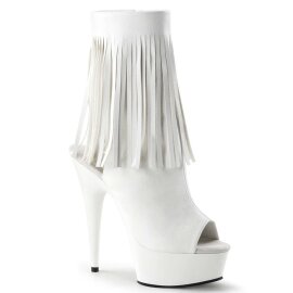 Pleaser Stiefelette DELIGHT-1019 Weiß EU-35 / US-5