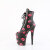 Pleaser FLAMINGO-1020KISSES Plateau Stiefeletten Kunstleder Schwarz