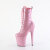 Pleaser FLAMINGO-1040GP Plateau Stiefeletten Stoff Holograma Metallic Pink