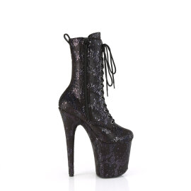 Pleaser FLAMINGO-1040SPF Plateau Stiefeletten Metallic Schwarz
