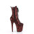 Pleaser FLAMINGO-1040SPF Plateau Stiefeletten Stoff Metallic Snakeprint Rot