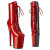 Pleaser FLAMINGO-1040TT Plateau Stiefeletten Lack Schwarz Rot