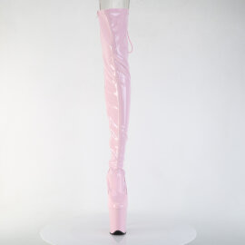 Pleaser FLAMINGO-3850 Plateau Overknee Stiefel Lack Pink