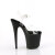 Pleaser FLAMINGO-808TGRS Plateau Sandaletten Clear Strass Schwarz Rot