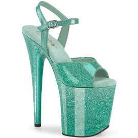 Pleaser FLAMINGO-809GP Plateau Sandaletten Lack Glitter...