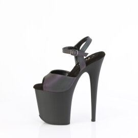 Pleaser FLAMINGO-809REFL Plateau Sandaletten Clear Schwarz
