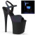 Pleaser FLAMINGO-809REFL Plateau Sandaletten Clear Schwarz