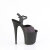 Pleaser FLAMINGO-809REFL Plateau Sandaletten Clear Schwarz