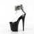 Pleaser FLAMINGO-824RS Plateau Sandaletten Clear Strass Schwarz