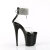 Pleaser FLAMINGO-824RS Plateau Sandaletten Clear Strass Schwarz