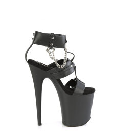 Pleaser FLAMINGO-861 Plateau Sandaletten Clear Schwarz