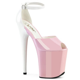 Pleaser FLAMINGO-868 Plateau Sandaletten Lack Baby Pink