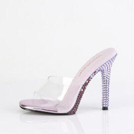 Fabulicious GALA-01DMM Pantoletten Clear Strass Lila