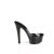 Pleaser GLEAM-601 Plateau Pantoletten Clear Schwarz Transparent