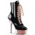 Pleaser Stiefelette DELIGHT-1020 Schwarz Rose-Gold Chrom EU-42 / US-12