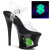 Pleaser MOON-708USD Plateau Sandaletten Lack Schwarz