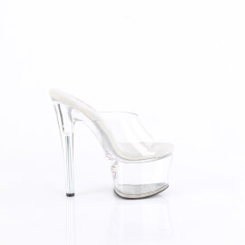 Pleaser PASSION-701 Plateau Pantoletten Clear