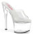Pleaser PASSION-701 Plateau Pantoletten Clear