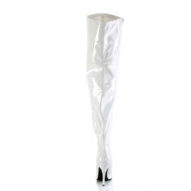 Pleaser SEDUCE-3000WC Overknee Stiefel Lack Weiß