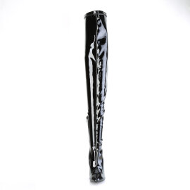 Pleaser SEDUCE-4000SLT Overknee Stiefel Lack Schwarz