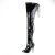 Pleaser SEDUCE-4000SLT Overknee Stiefel Lack Schwarz