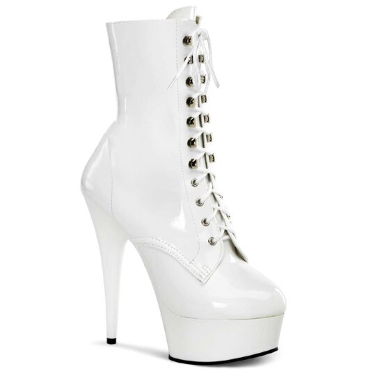 Pleaser Stiefelette DELIGHT-1020 Weiß EU-37 / US-7