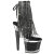 Pleaser SPECTATOR-1017RSF Plateau Sandaletten Clear Strass Schwarz