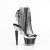 Pleaser SPECTATOR-1017RSF Plateau Sandaletten Clear Strass Schwarz