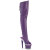 Pleaser SPECTATOR-3030 Plateau Overknee Stiefel Kunstleder Clear Lila