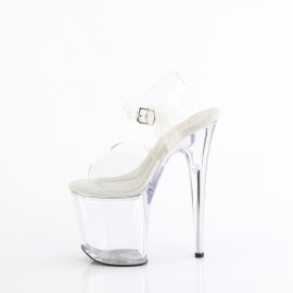 Pleaser TREASURE-808FLA Plateau Sandaletten Clear