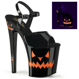 Pleaser XTREME-809JOL Plateau Sandaletten Lack Neon Schwarz