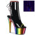 Pleaser ADORE-1018RC-02 Plateau Stiefeletten Lack Chrom Schwarz Bunt EU-36 / US-6