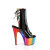 Pleaser ADORE-1018RC-02 Plateau Stiefeletten Lack Chrom Schwarz Bunt EU-36 / US-6