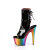 Pleaser ADORE-1018RC-02 Plateau Stiefeletten Lack Chrom Schwarz Bunt EU-37 / US-7