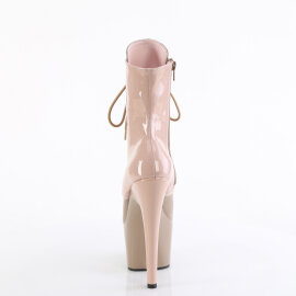 Pleaser ADORE-1020DC Plateau Stiefeletten Lack Beige EU-39 / US-9