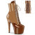 Pleaser ADORE-1020DC Plateau Stiefeletten Lack Braun EU-40 / US-10