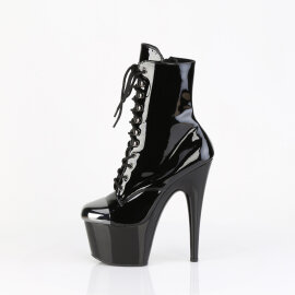 Pleaser ADORE-1020ESC Plateau Stiefeletten Lack Schwarz EU-38 / US-8