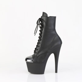 Pleaser ADORE-1020ESC Plateau Stiefeletten Kunstleder Schwarz EU-36 / US-6