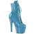 Pleaser ADORE-1020GP Plateau Stiefeletten Lack Glitter Baby Blau EU-35 / US-5