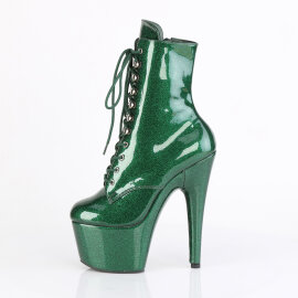 Pleaser ADORE-1020GP Plateau Stiefeletten Lack Glitter Grün EU-42 / US-12