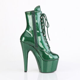 Pleaser ADORE-1020GP Plateau Stiefeletten Lack Glitter Grün EU-42 / US-12
