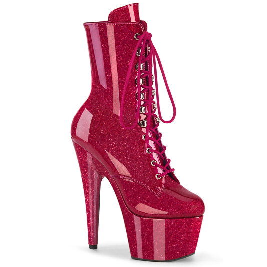 Pleaser ADORE-1020GP Plateau Stiefeletten Lack Glitter Pink EU-38 / US-8