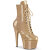 Pleaser ADORE-1020GP Plateau Stiefeletten Lack Glitter Gold EU-43 / US-13