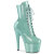 Pleaser ADORE-1020GP Plateau Stiefeletten Lack Glitter Mintgrün EU-43 / US-13