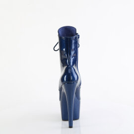 Pleaser ADORE-1020GP Plateau Stiefeletten Lack Glitter Blau EU-42 / US-12