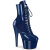 Pleaser ADORE-1020GP Plateau Stiefeletten Lack Glitter Blau EU-42 / US-12