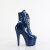 Pleaser ADORE-1020GP Plateau Stiefeletten Lack Glitter Blau EU-42 / US-12